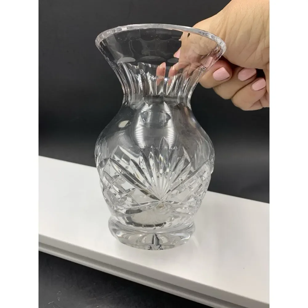 Lot of Lead Crystal Decor Rogaska Richmond Vase AND Short Waterford Candlestick